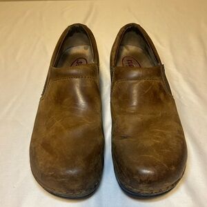KLOGS Slip On Brown Leather Comfortable Clogs, Balance Man, Size 10M Women’s